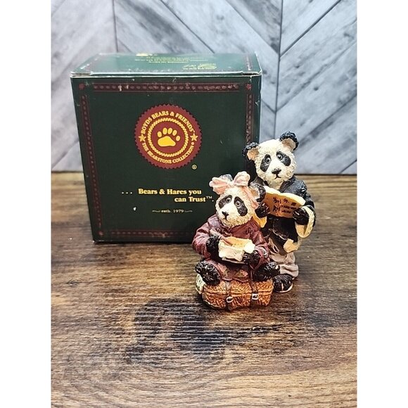 Boyds Bears & Friends "Hsing Hsing and Ling Ling Wongbruin...Carryout" Figurine - Picture 3 of 9